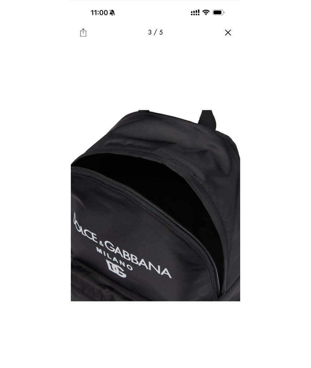 DOLCE&GABBANA Черный рюкзак, фото 4