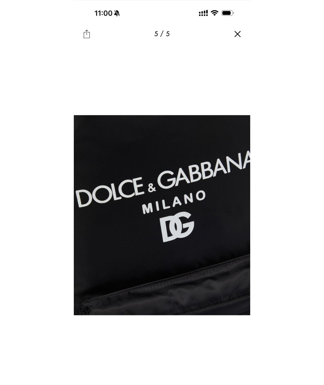 DOLCE&GABBANA Черный рюкзак, фото 2