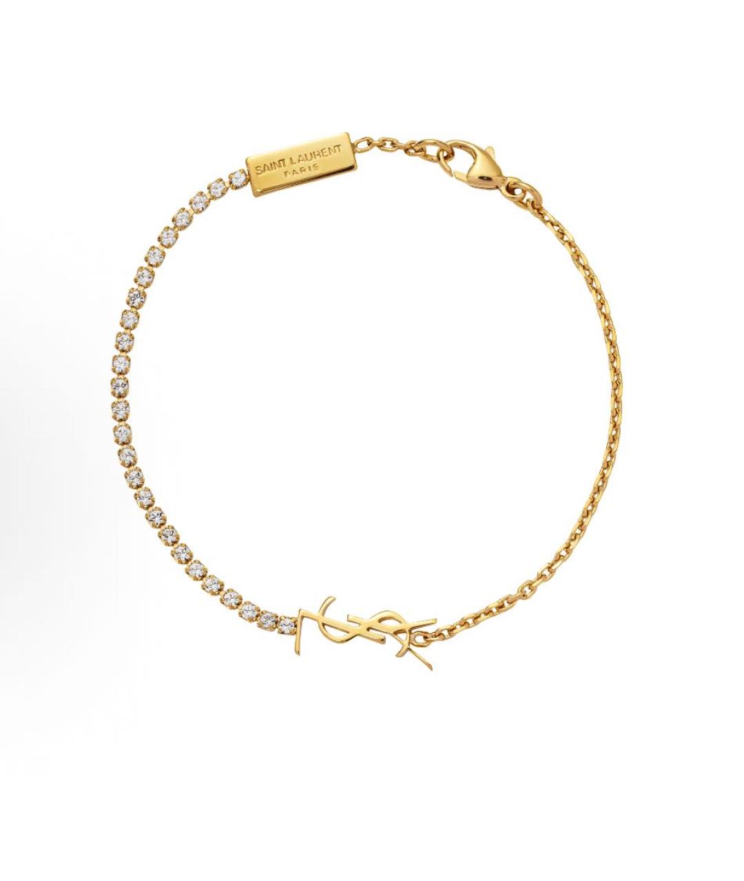 SAINT LAURENT Золотой латунный браслет, фото 1