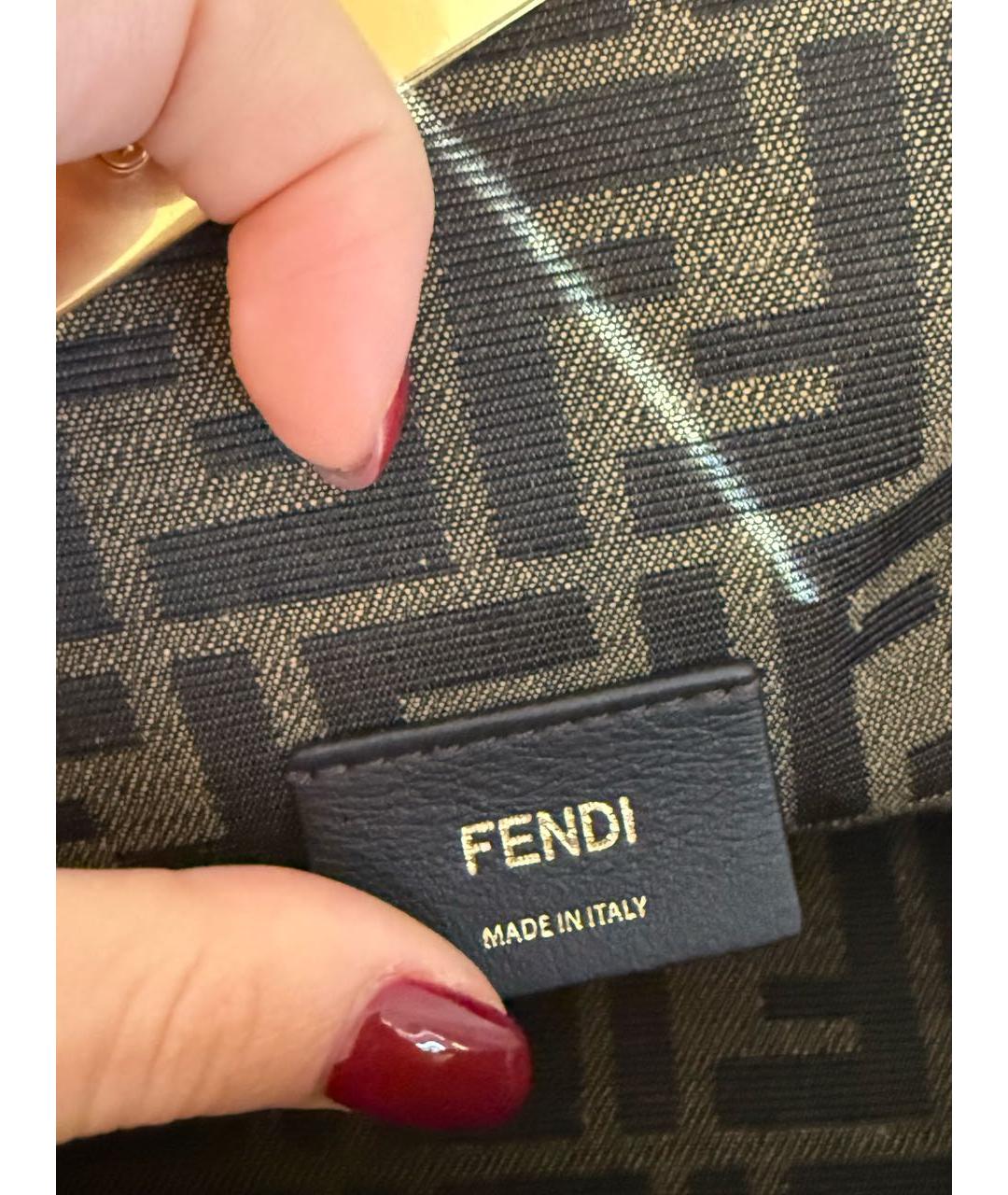 FENDI Белая меховая сумка с короткими ручками, фото 6