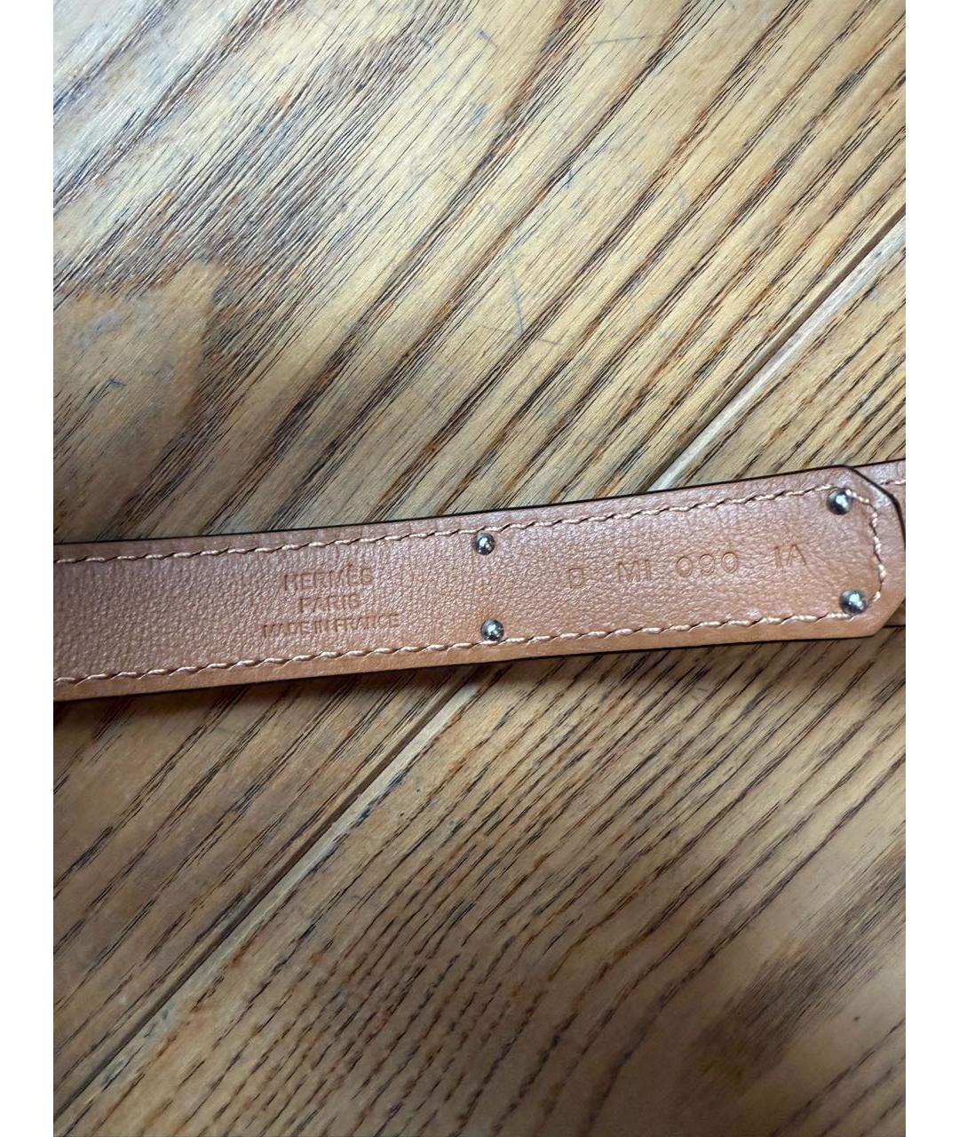 HERMES Черный кожаный ремень, фото 3