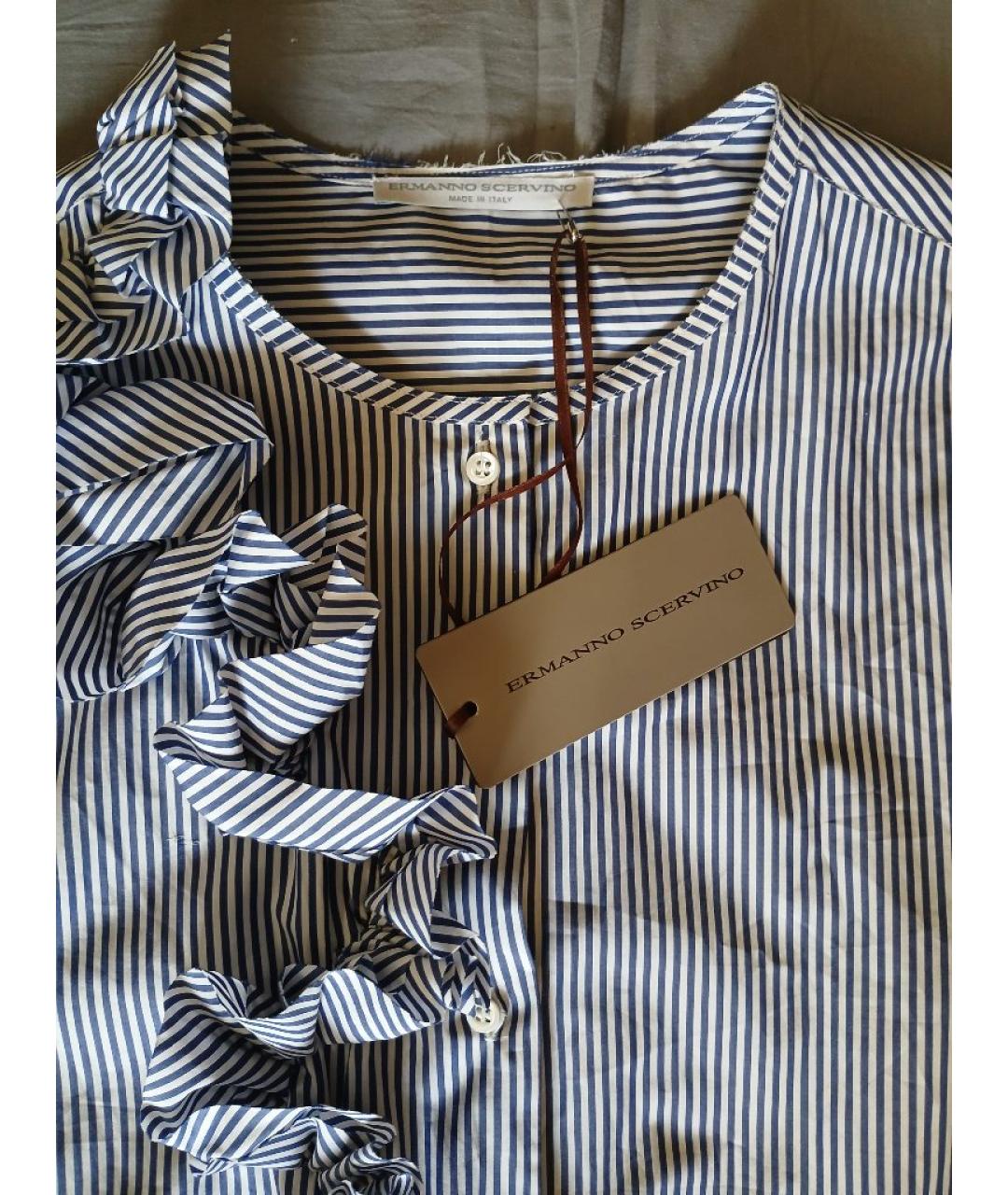 ERMANNO SCERVINO Белая хлопковая блузы, фото 3