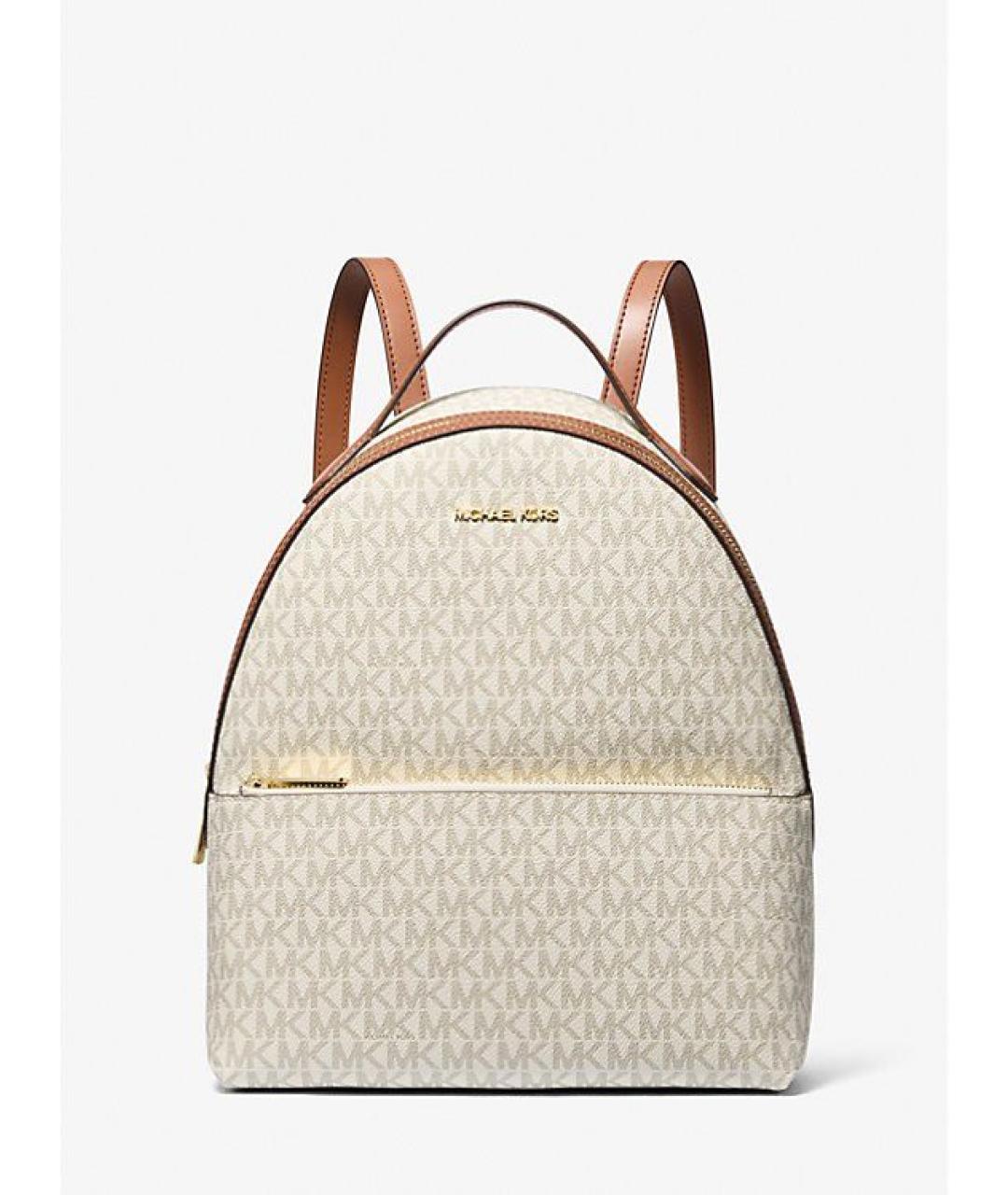 MICHAEL KORS Бежевый рюкзак из искусственной кожи, фото 7