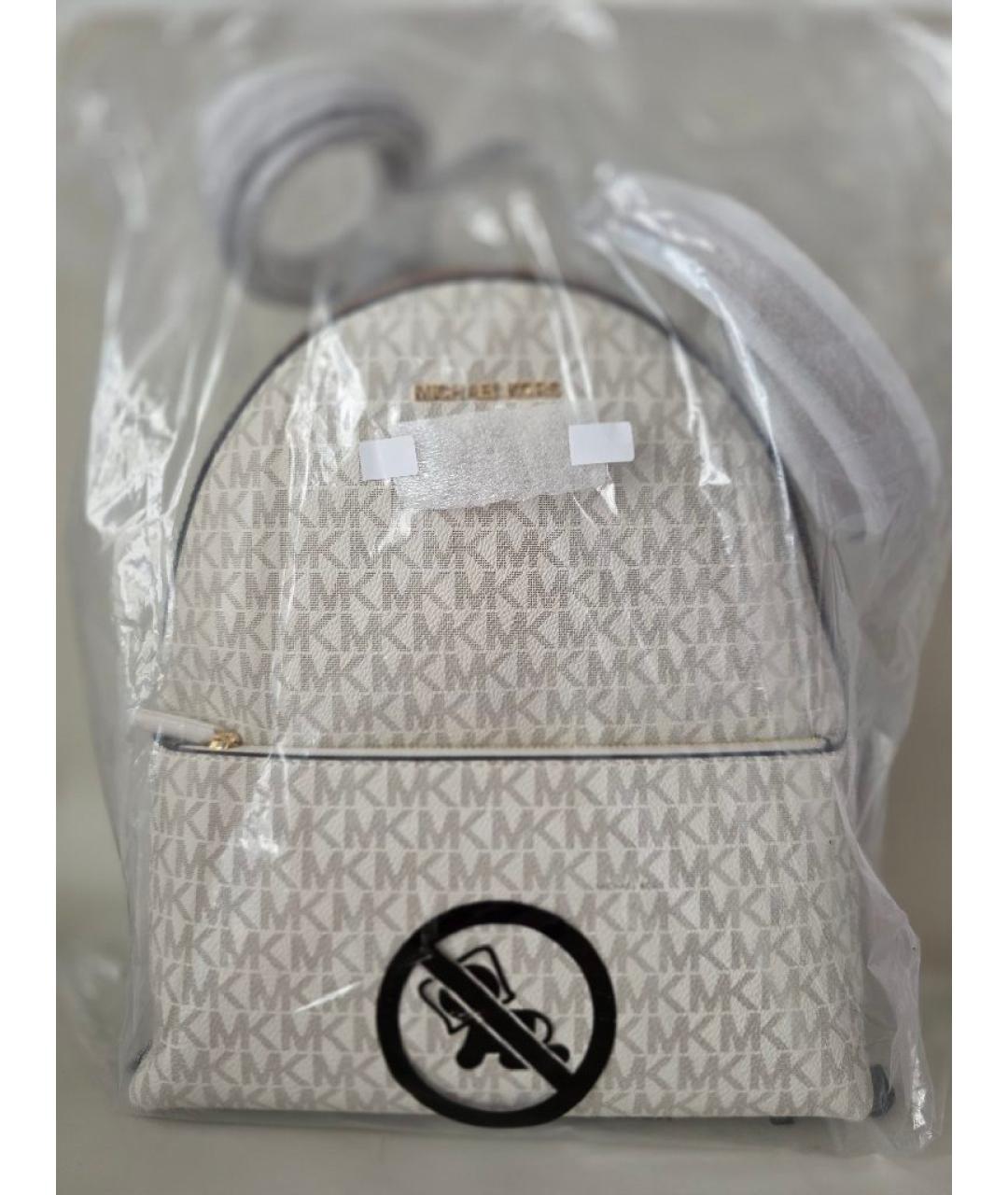 MICHAEL KORS Бежевый рюкзак из искусственной кожи, фото 5