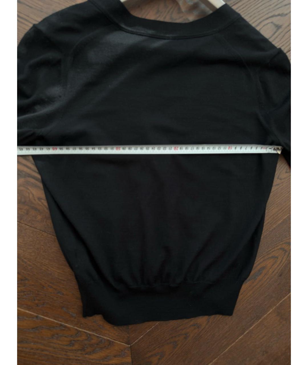 SAINT LAURENT Черный шерстяной кардиган, фото 8