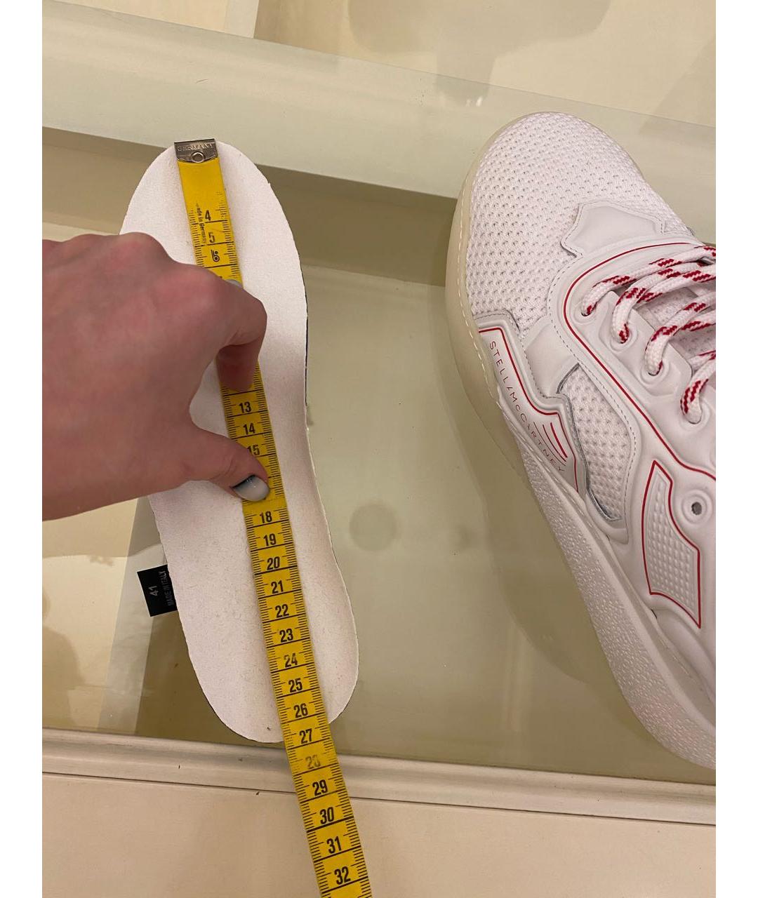 STELLA MCCARTNEY Белые текстильные кроссовки, фото 8