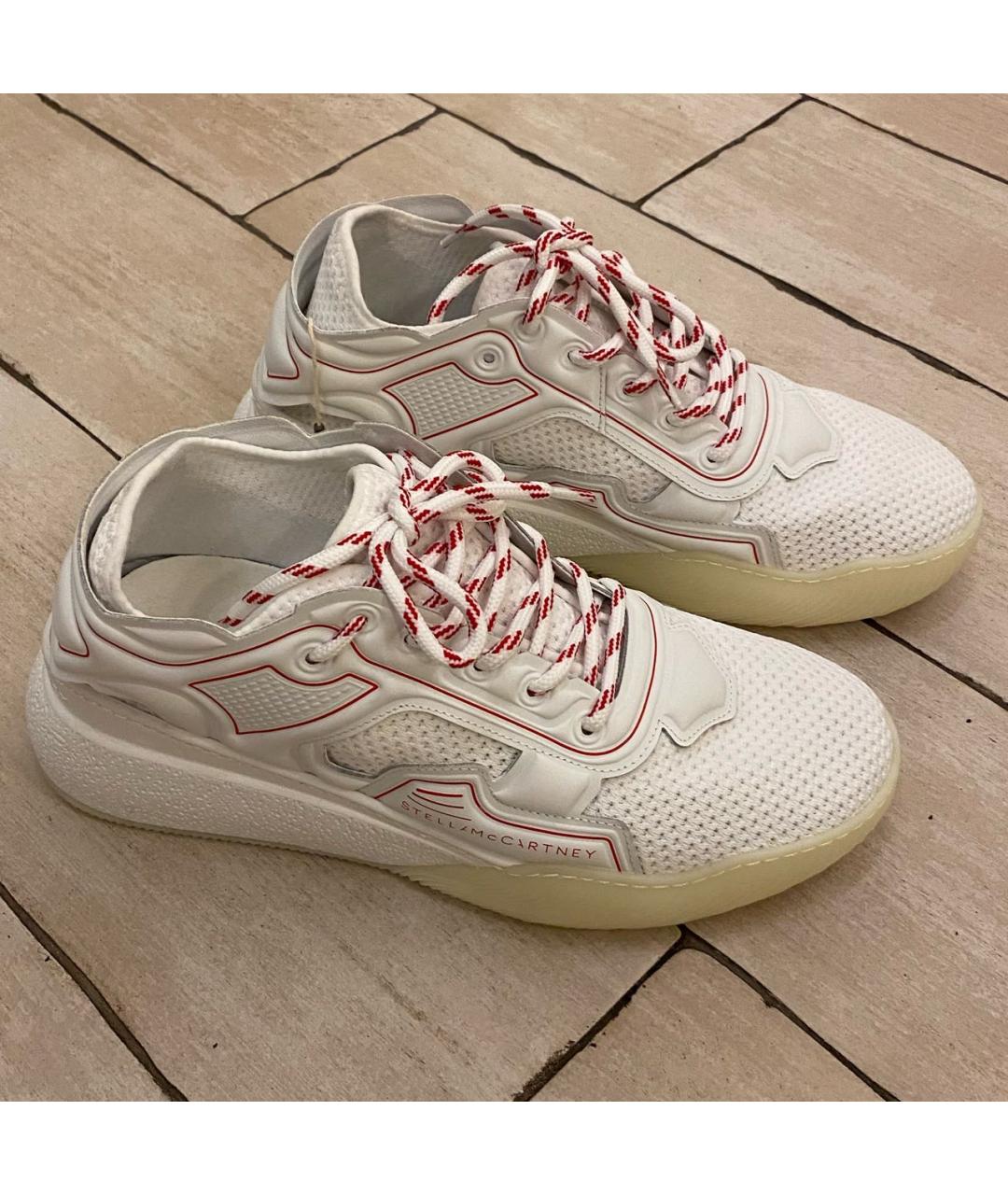 STELLA MCCARTNEY Белые текстильные кроссовки, фото 4