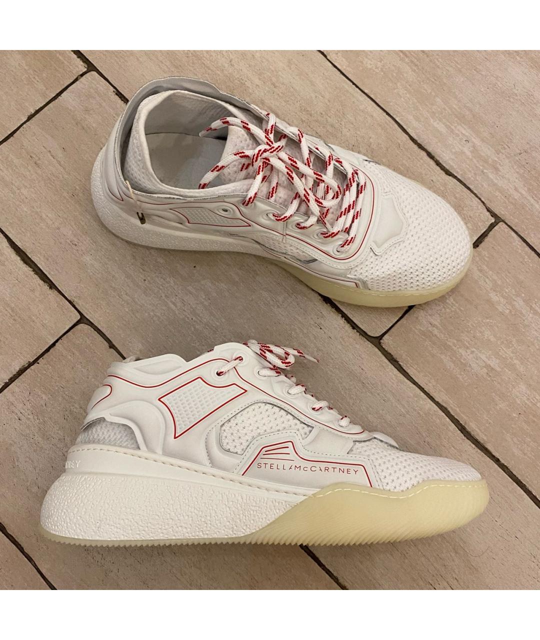 STELLA MCCARTNEY Белые текстильные кроссовки, фото 6