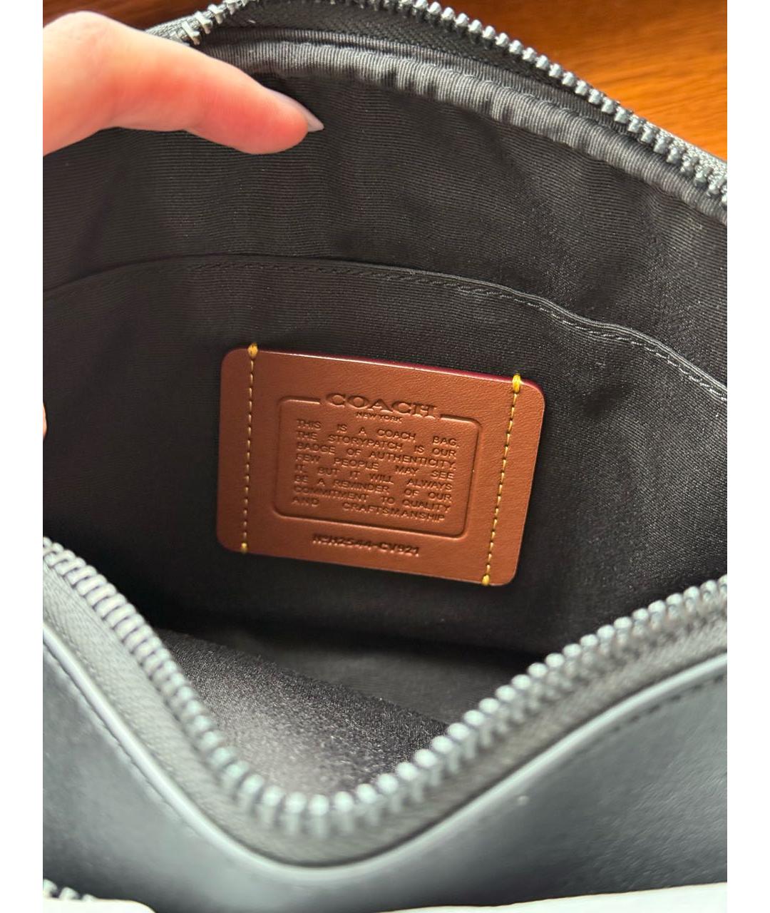 COACH Антрацитовая сумка на плечо, фото 6