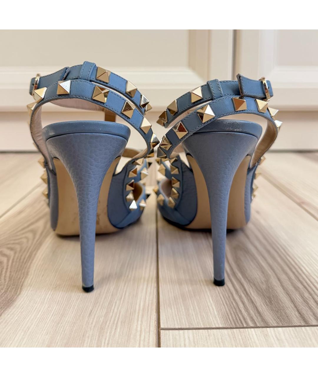 VALENTINO Голубые кожаные туфли, фото 6