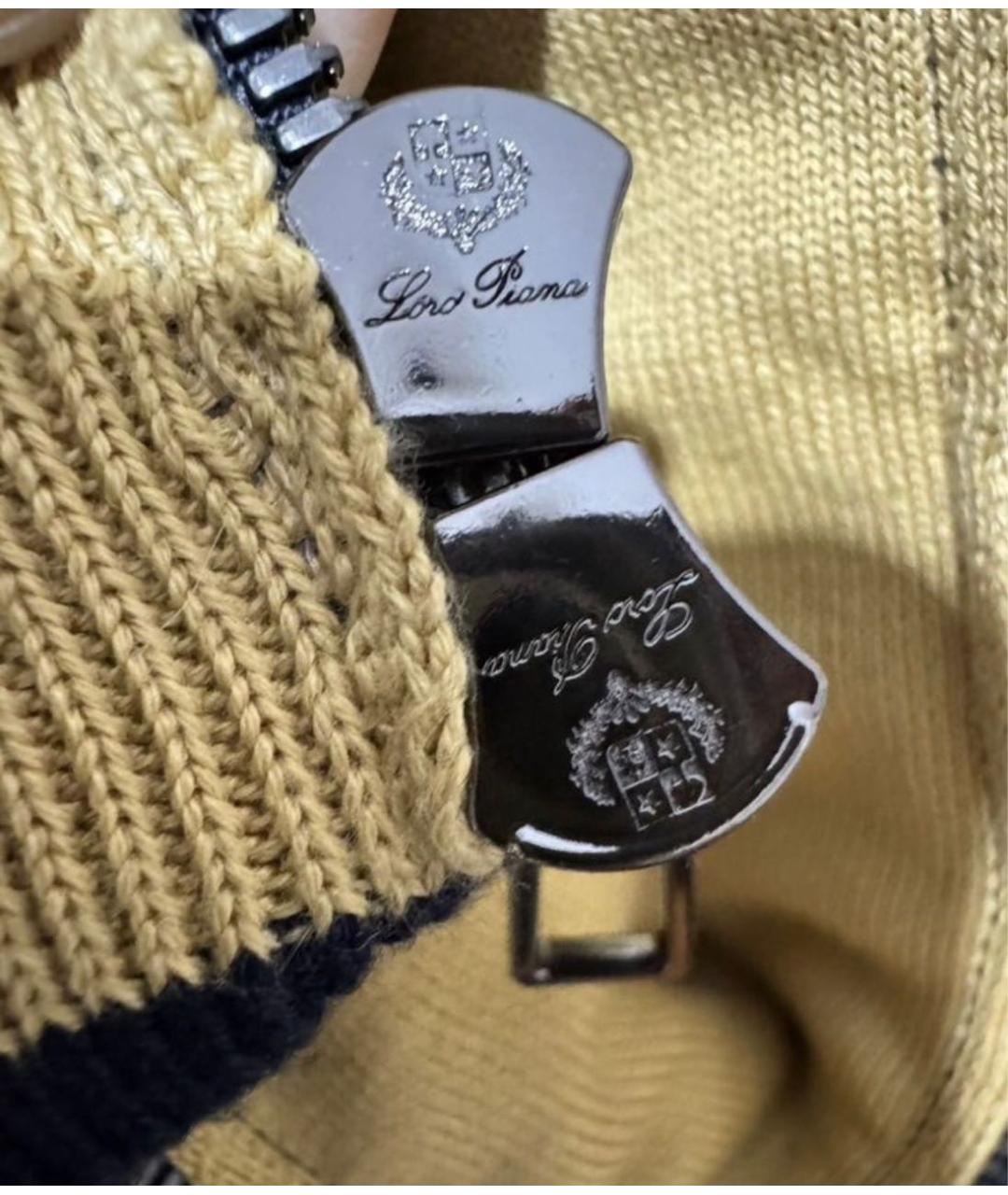 LORO PIANA Синий хлопковый кардиган, фото 4