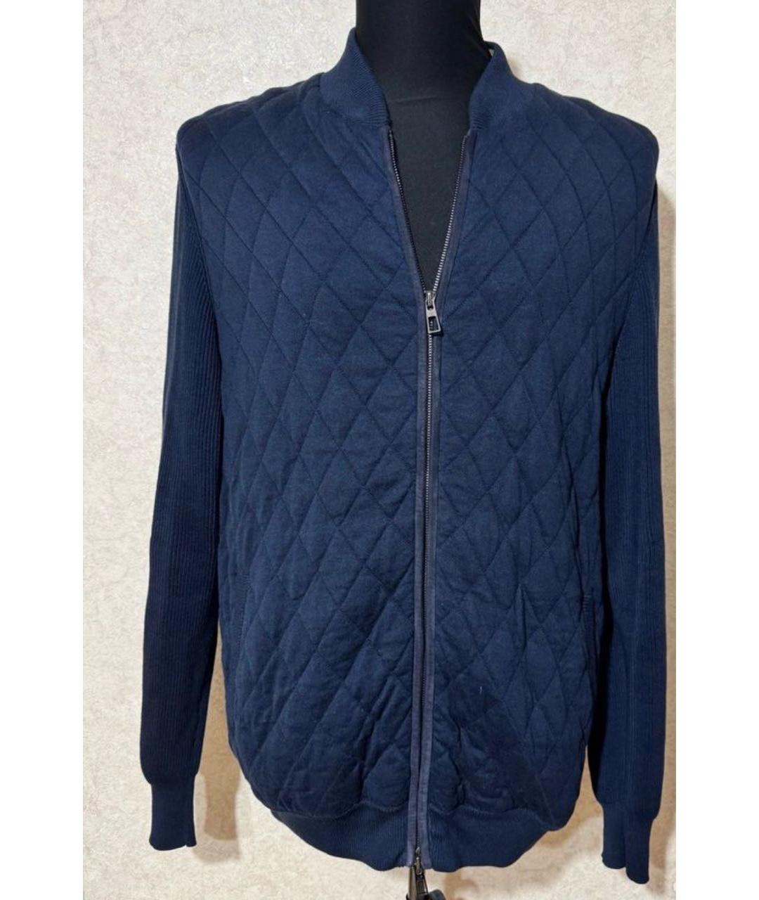LORO PIANA Синий хлопковый кардиган, фото 5