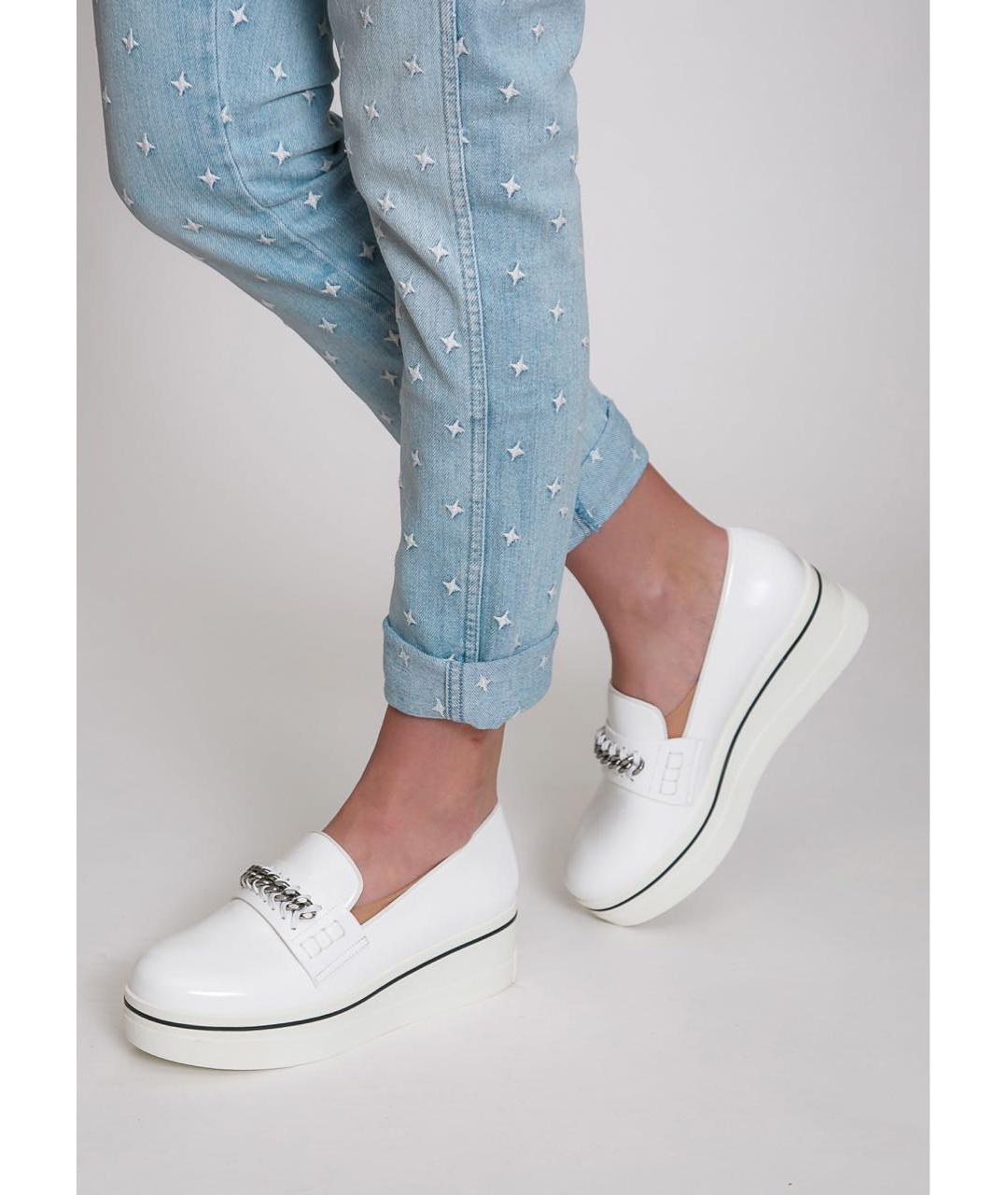 STELLA MCCARTNEY Белые лоферы из искусственной кожи, фото 2