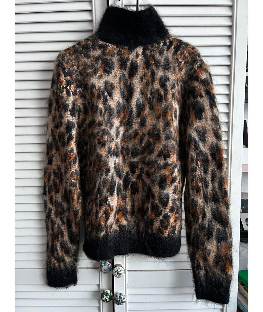 PACO RABANNE Коричневый шерстяной джемпер / свитер, фото 2