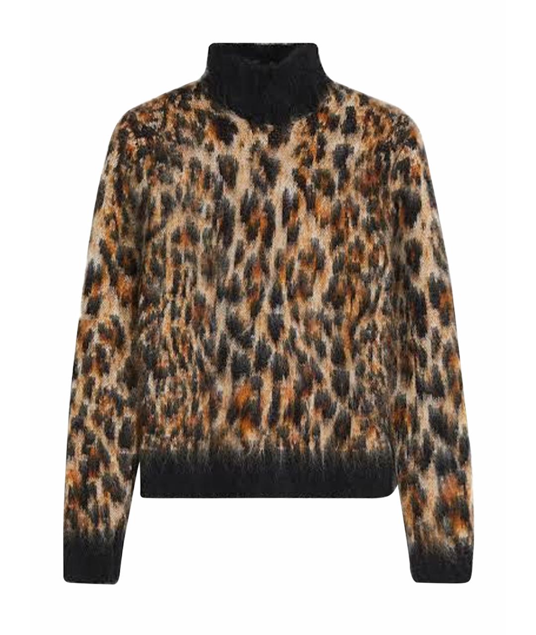 PACO RABANNE Коричневый шерстяной джемпер / свитер, фото 1