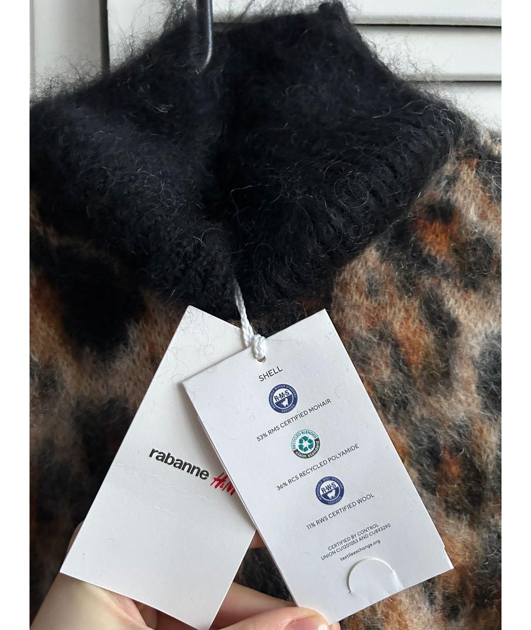 PACO RABANNE Коричневый шерстяной джемпер / свитер, фото 4