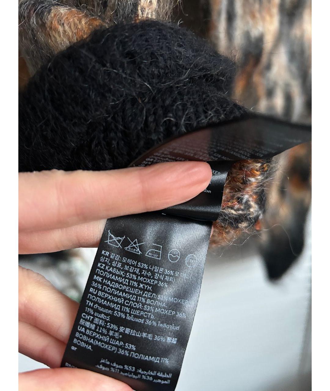 PACO RABANNE Коричневый шерстяной джемпер / свитер, фото 6