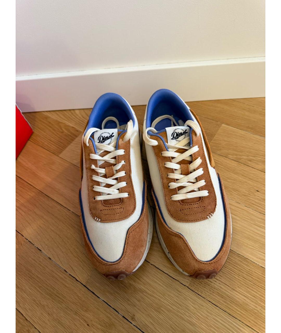DIESEL Коричневые текстильные кроссовки, фото 2