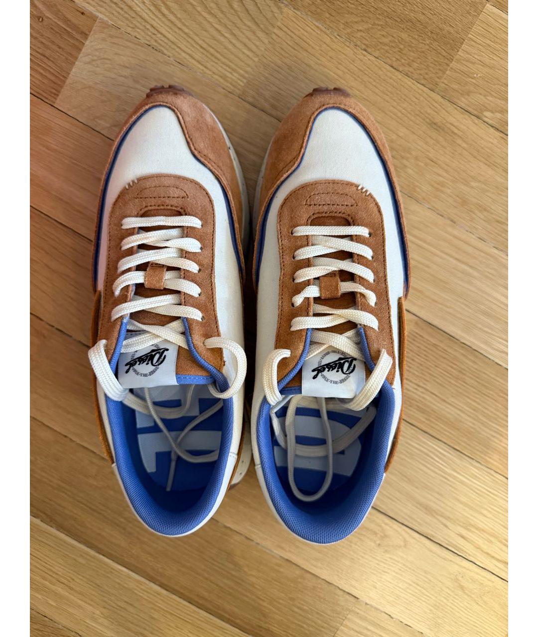 DIESEL Коричневые текстильные кроссовки, фото 3