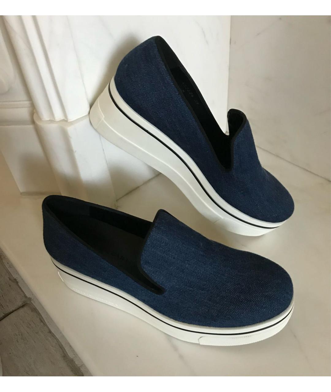 STELLA MCCARTNEY Темно-синие текстильные ботинки, фото 5