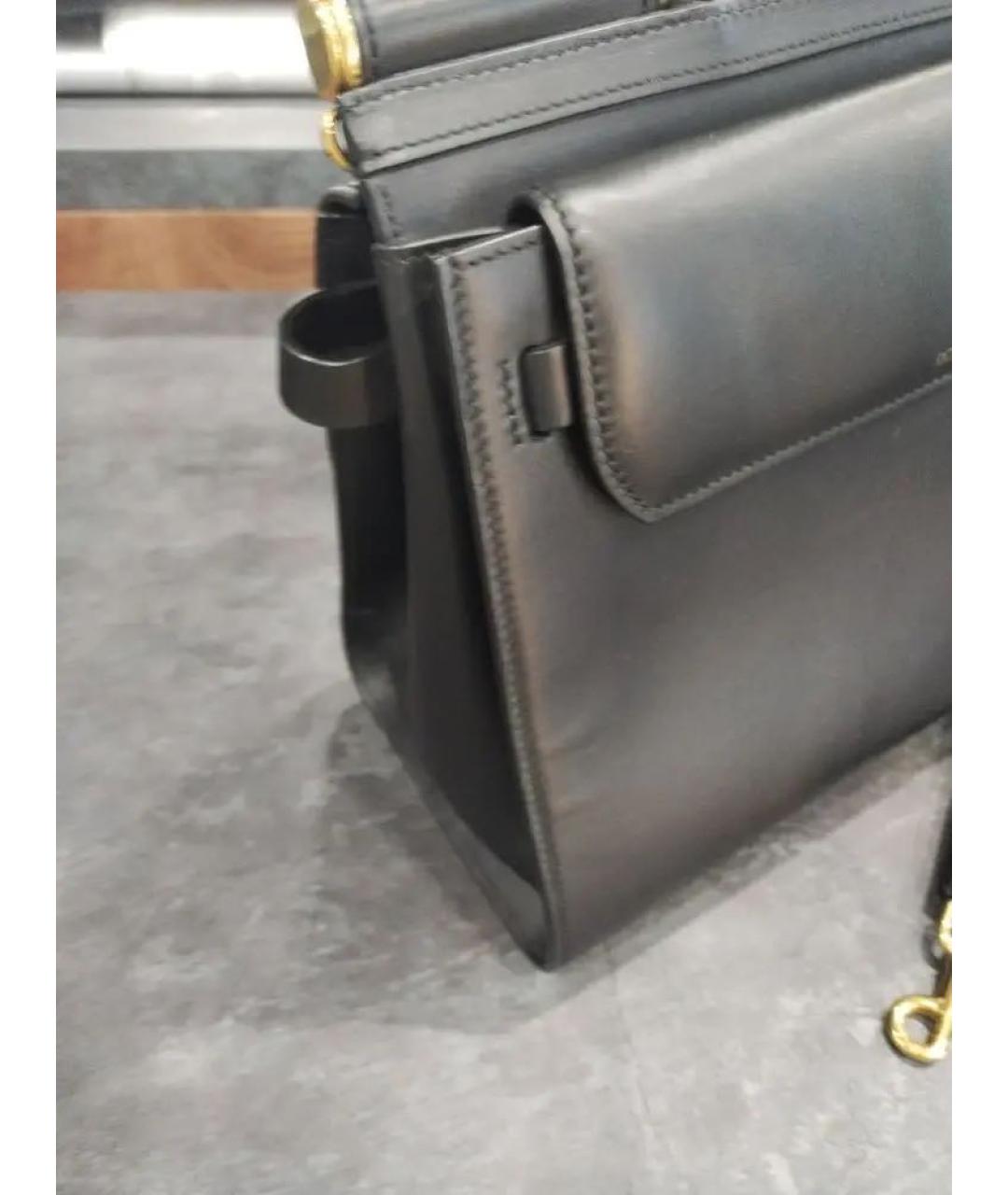 DOLCE&GABBANA Черная кожаная сумка через плечо, фото 5