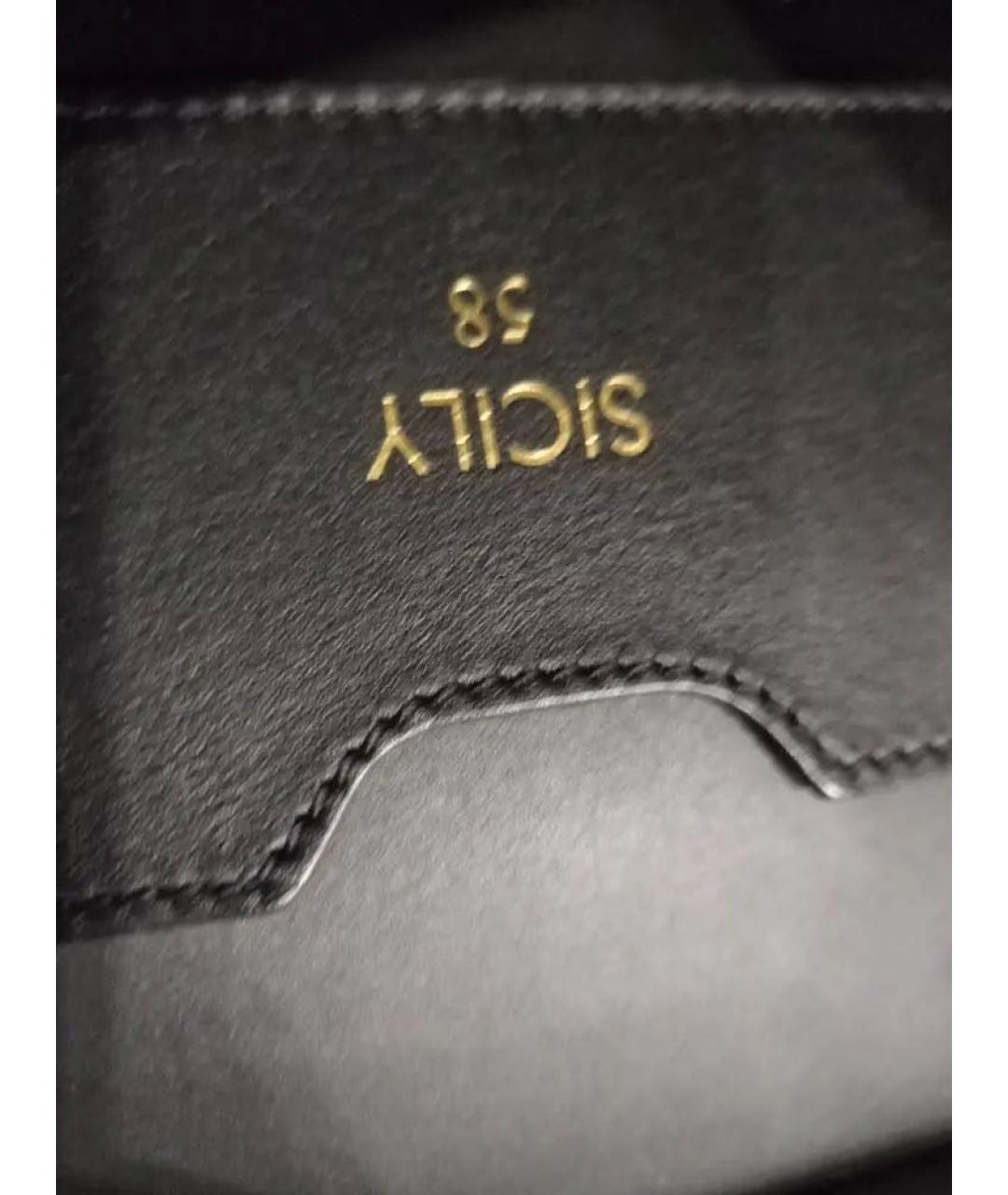 DOLCE&GABBANA Черная кожаная сумка через плечо, фото 4