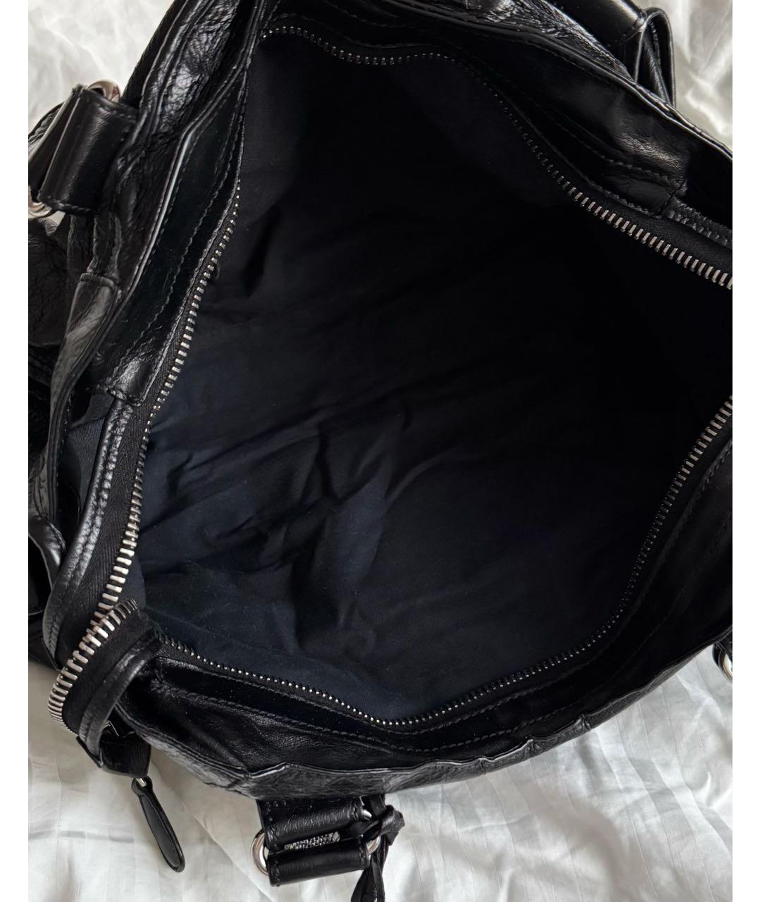 BALENCIAGA Черная кожаная сумка с короткими ручками, фото 6