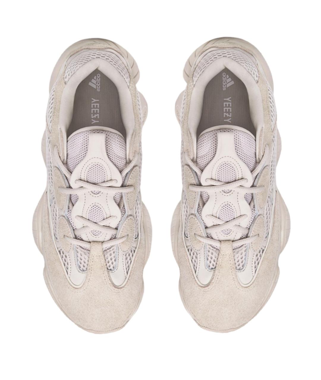 ADIDAS YEEZY Бежевые замшевые низкие кроссовки / кеды, фото 2