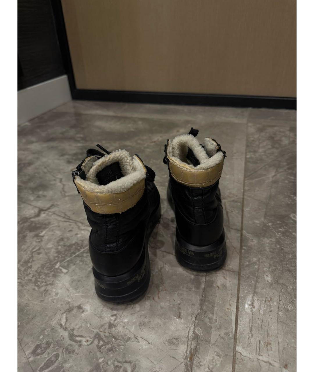 PREMIATA Черные кожаные кеды, фото 3