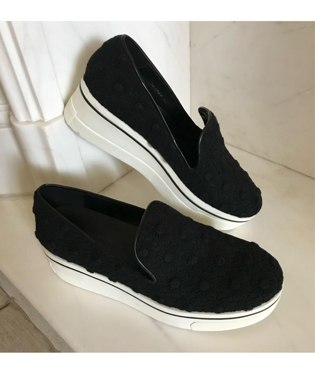 STELLA MCCARTNEY Черные текстильные лоферы, фото 6