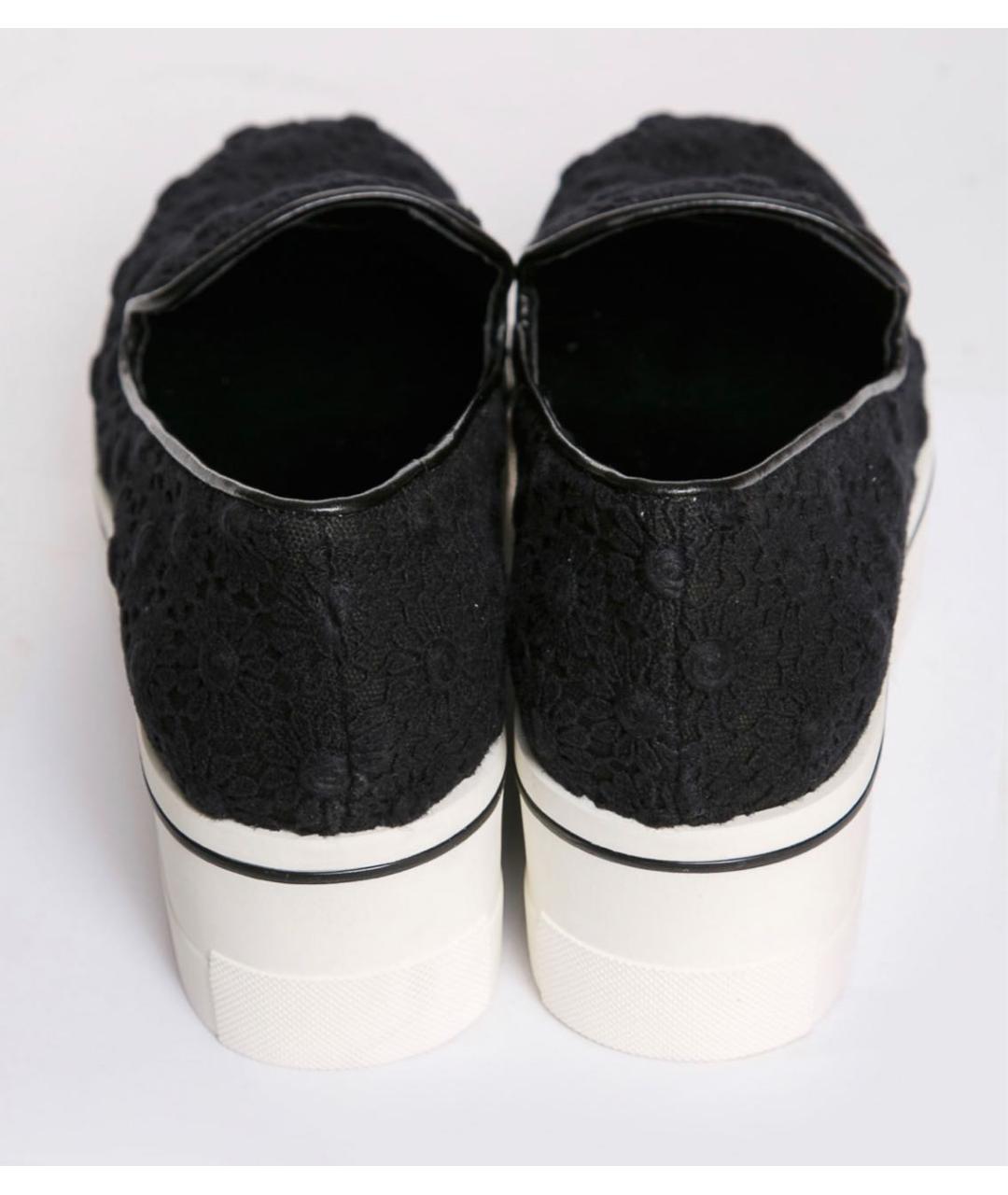 STELLA MCCARTNEY Черные текстильные лоферы, фото 4