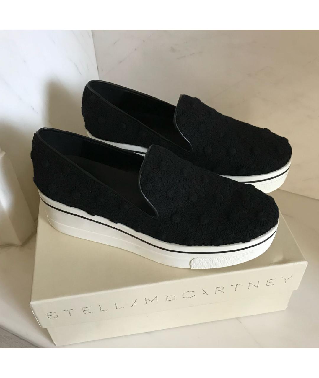 STELLA MCCARTNEY Черные текстильные лоферы, фото 5