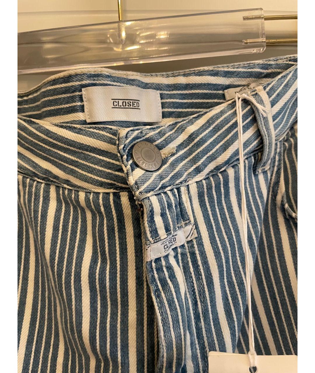 CLOSED Голубые хлопко-эластановые прямые джинсы, фото 3