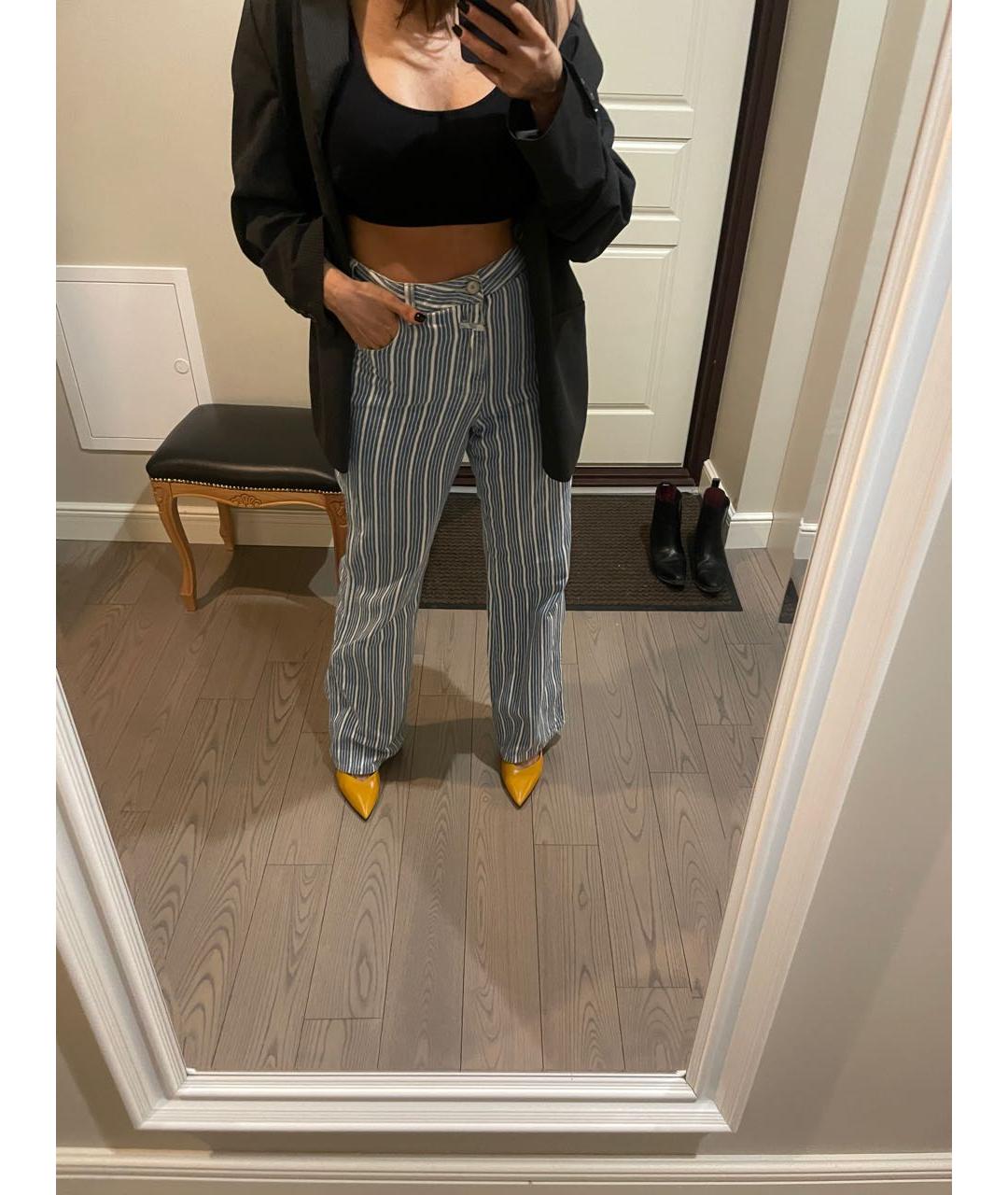 CLOSED Голубые хлопко-эластановые прямые джинсы, фото 5