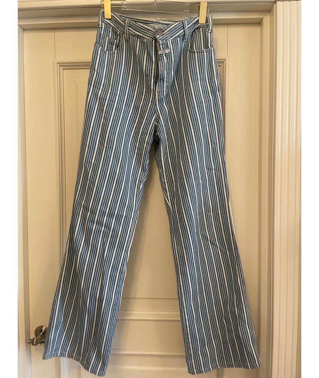 CLOSED Голубые хлопко-эластановые прямые джинсы, фото 6