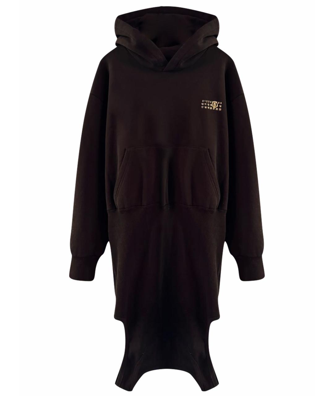 MAISON MARGIELA Черное хлопковое повседневное платье, фото 1