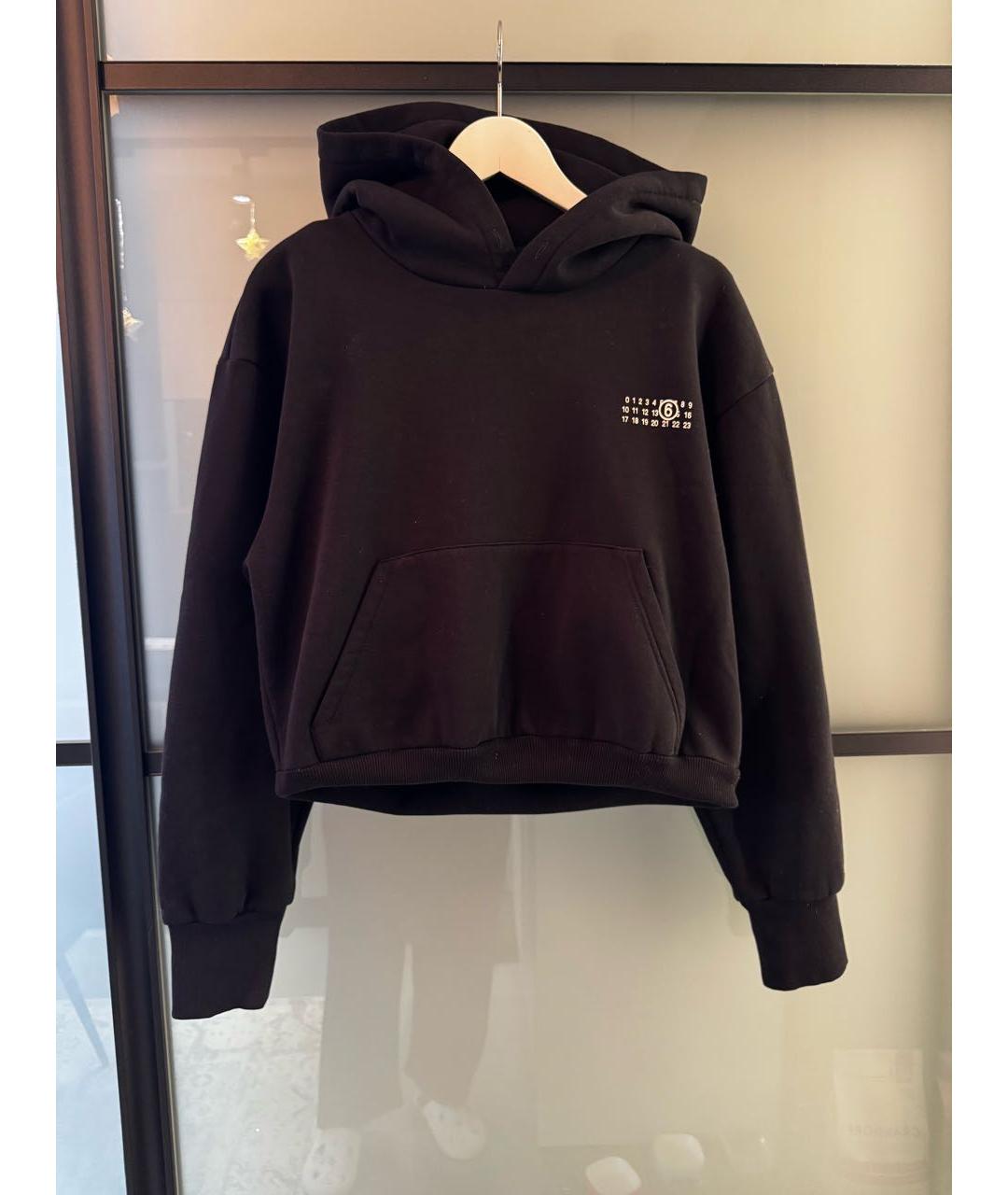 MAISON MARGIELA Черное хлопковое повседневное платье, фото 4