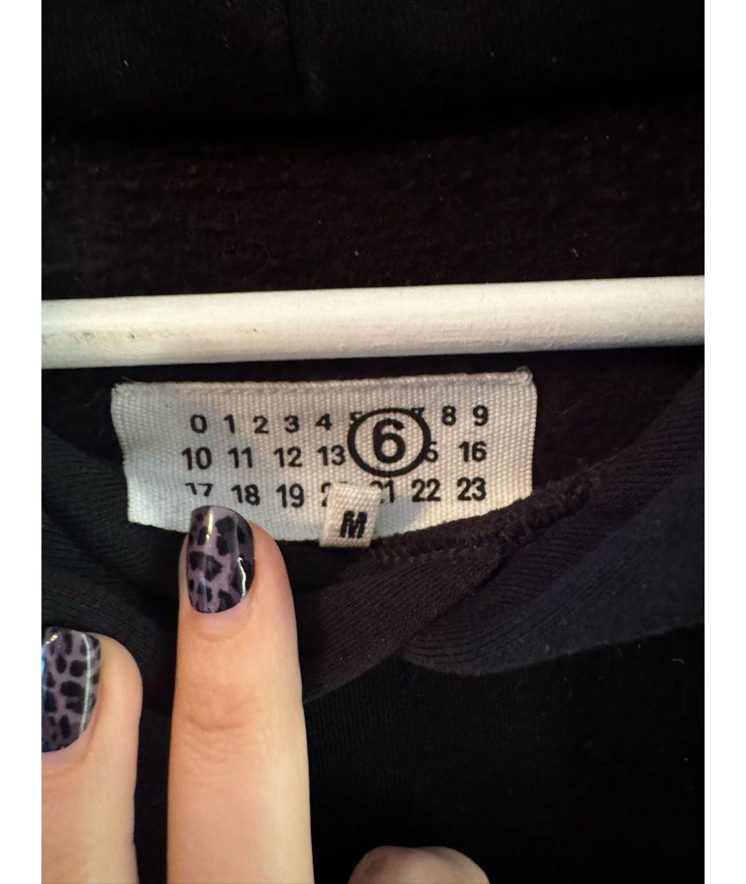 MAISON MARGIELA Черное хлопковое повседневное платье, фото 3