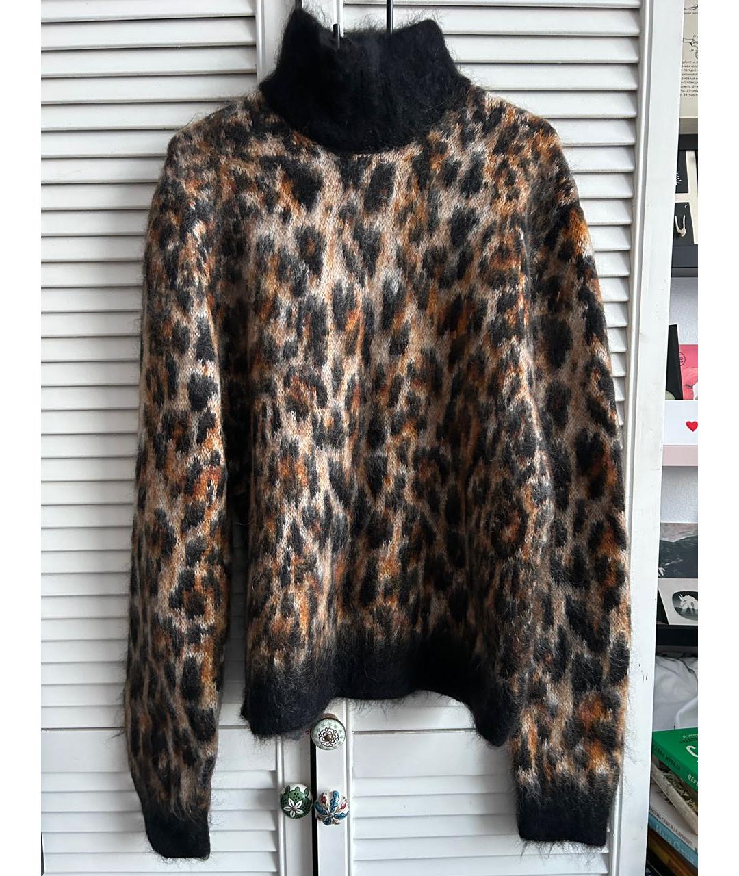 PACO RABANNE Коричневый шерстяной джемпер / свитер, фото 2