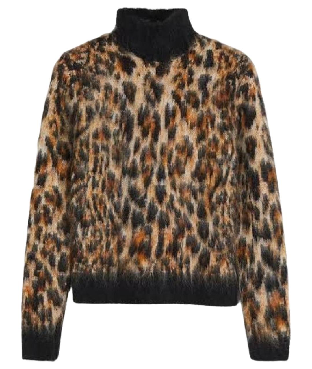 PACO RABANNE Коричневый шерстяной джемпер / свитер, фото 1