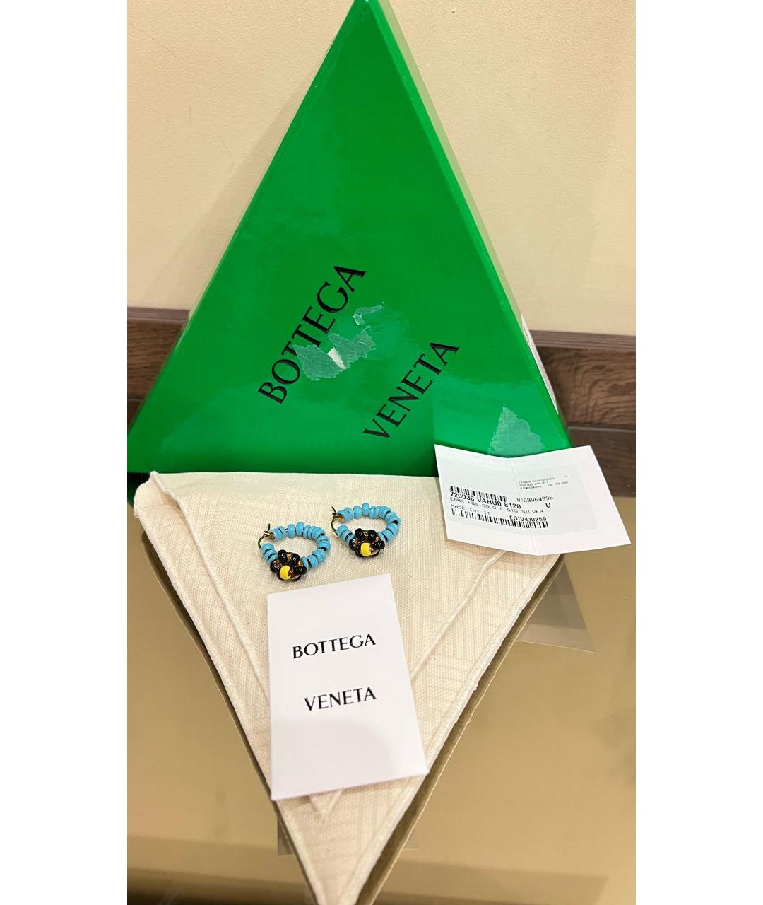 BOTTEGA VENETA Голубые керамические серьги, фото 6