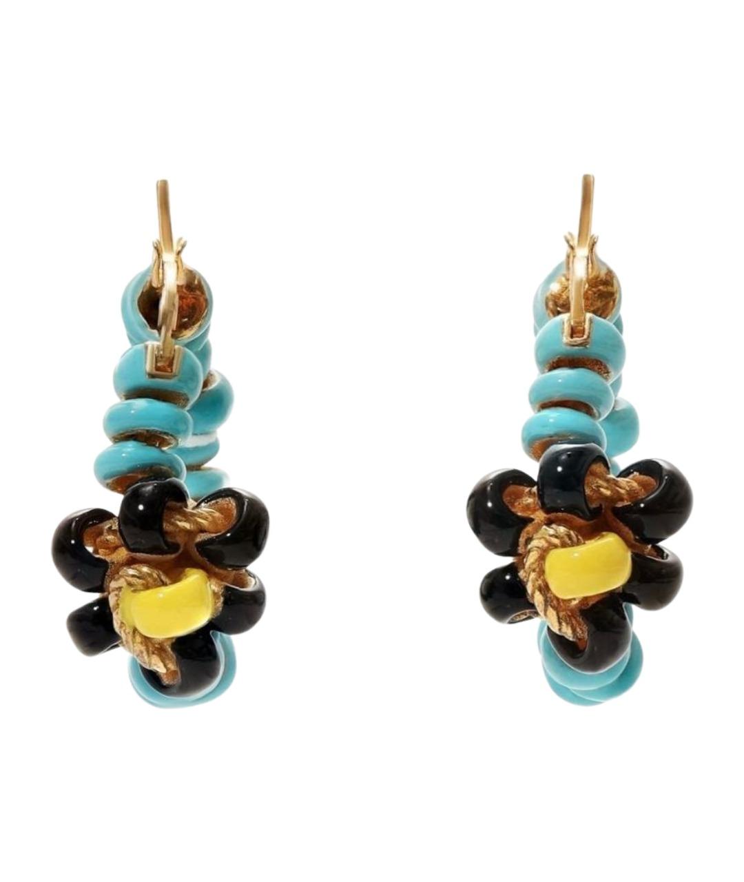 BOTTEGA VENETA Голубые керамические серьги, фото 1