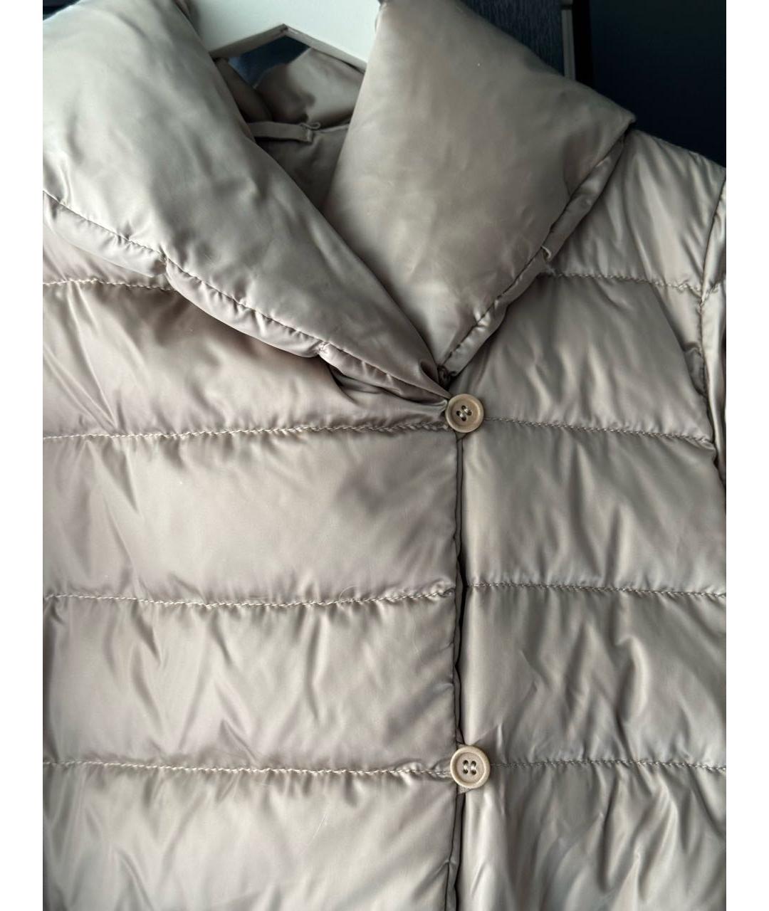 'S MAX MARA Бежевый полиэстеровый пуховик, фото 3