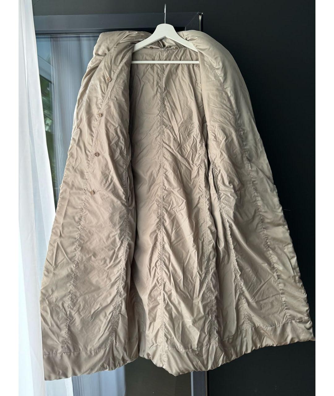 'S MAX MARA Бежевый полиэстеровый пуховик, фото 5