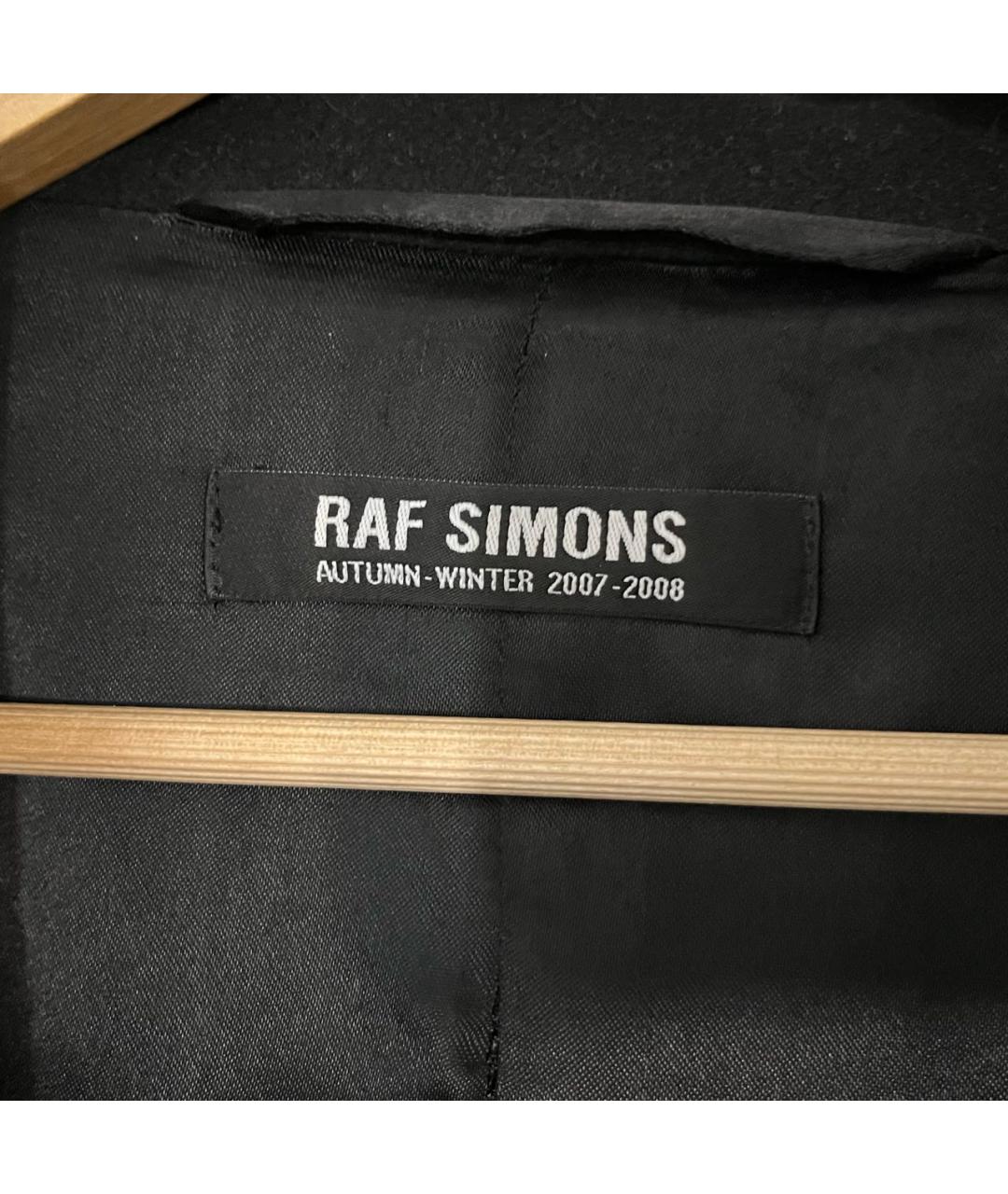 RAF SIMONS Черное шерстяное пальто, фото 8