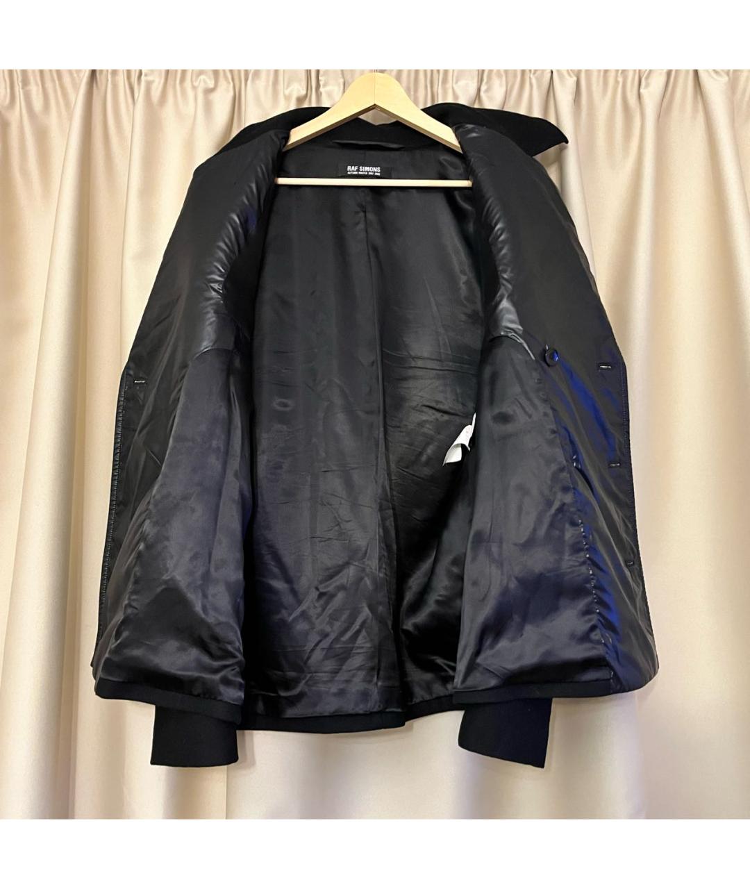 RAF SIMONS Черное шерстяное пальто, фото 3