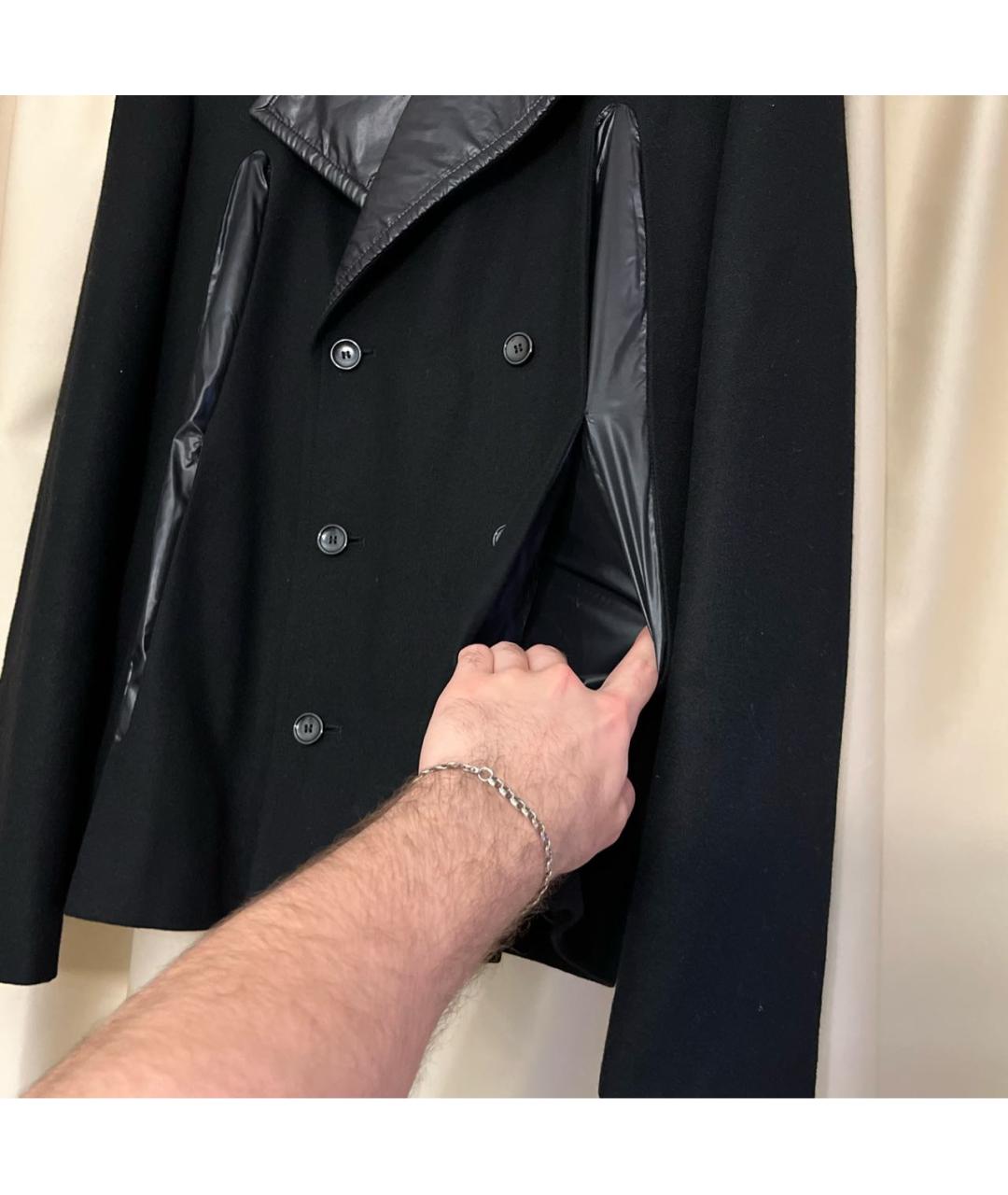 RAF SIMONS Черное шерстяное пальто, фото 6