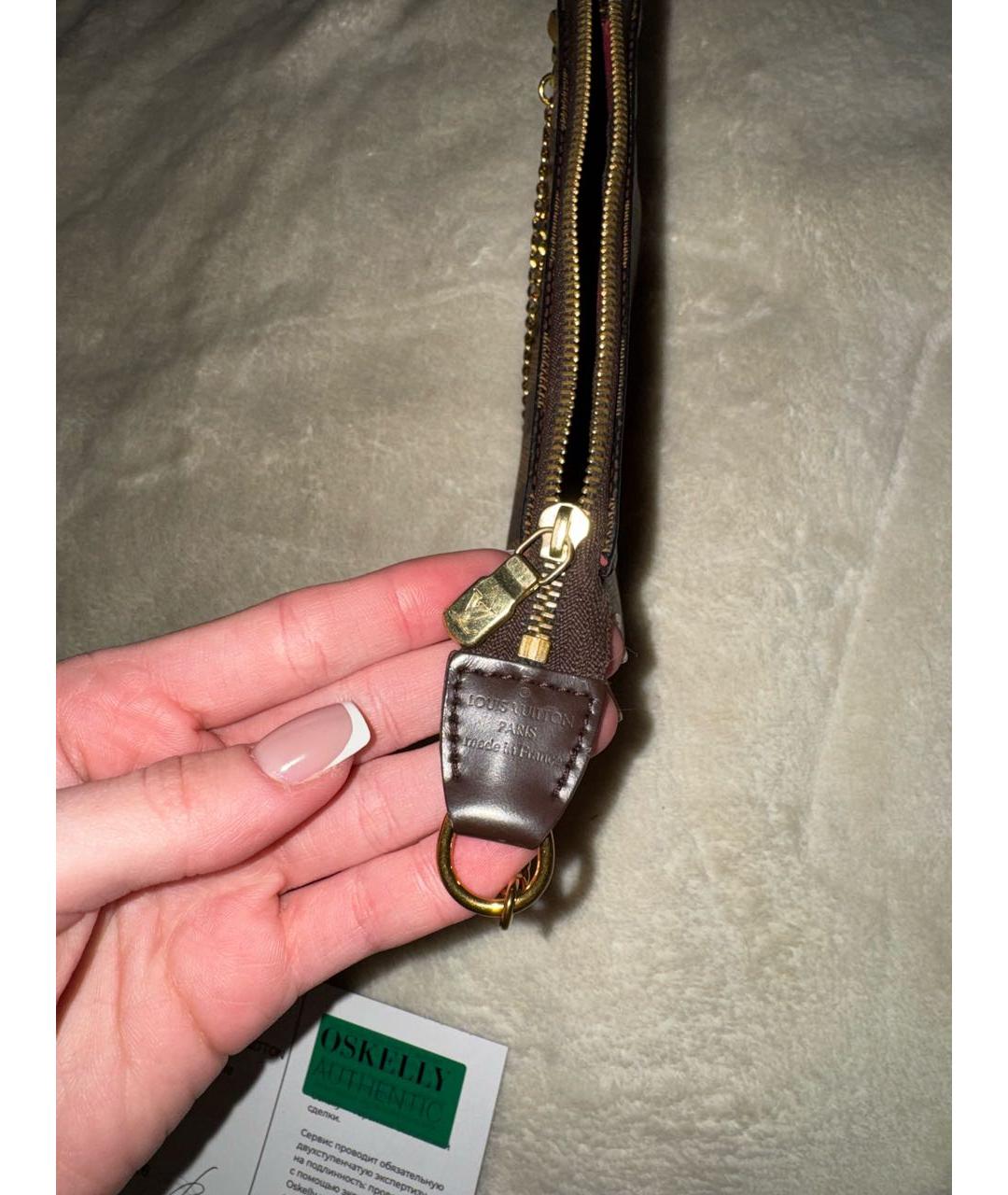 LOUIS VUITTON Коричневая сумка с короткими ручками, фото 3