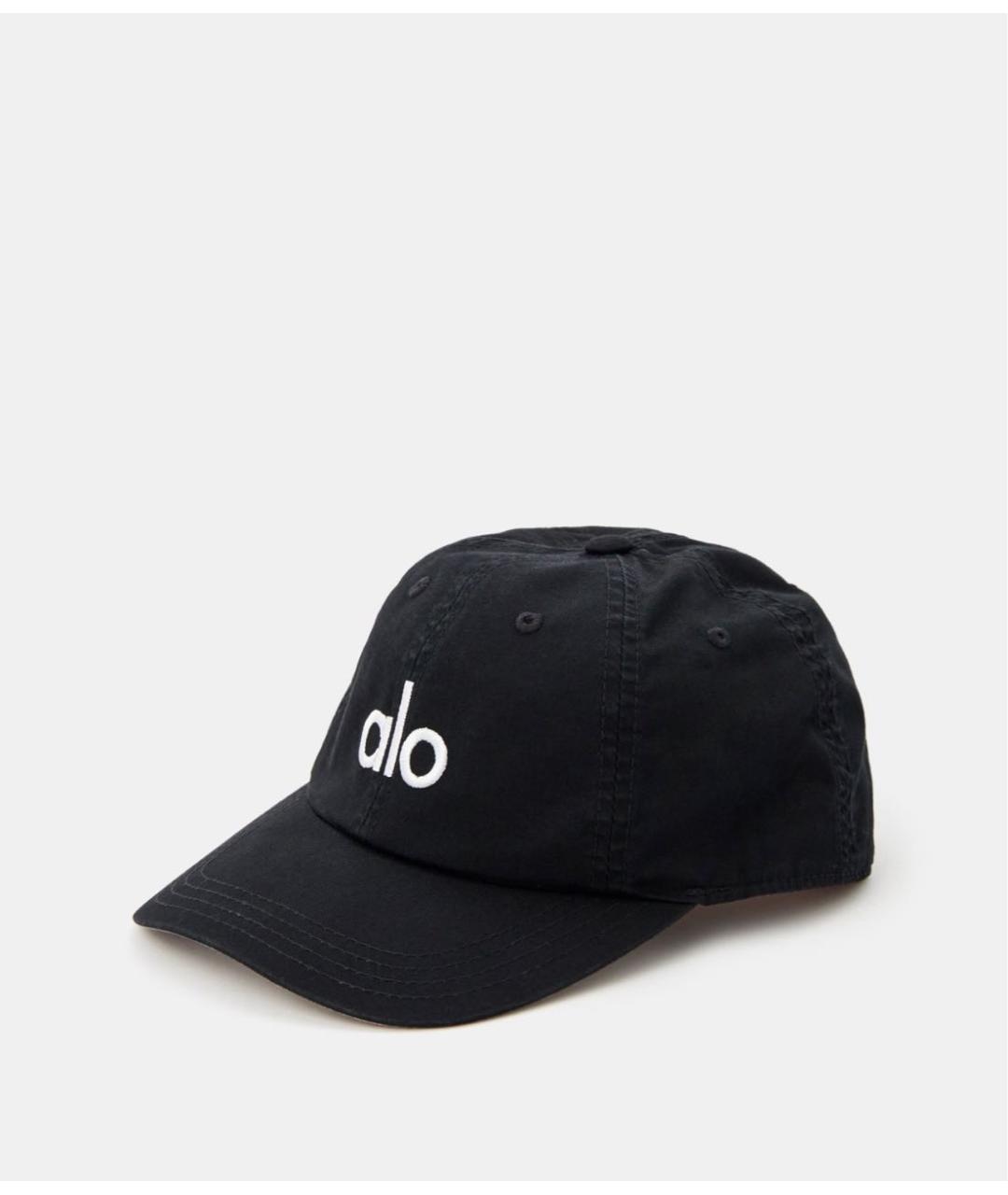 ALO YOGA Черная хлопковая кепка, фото 5