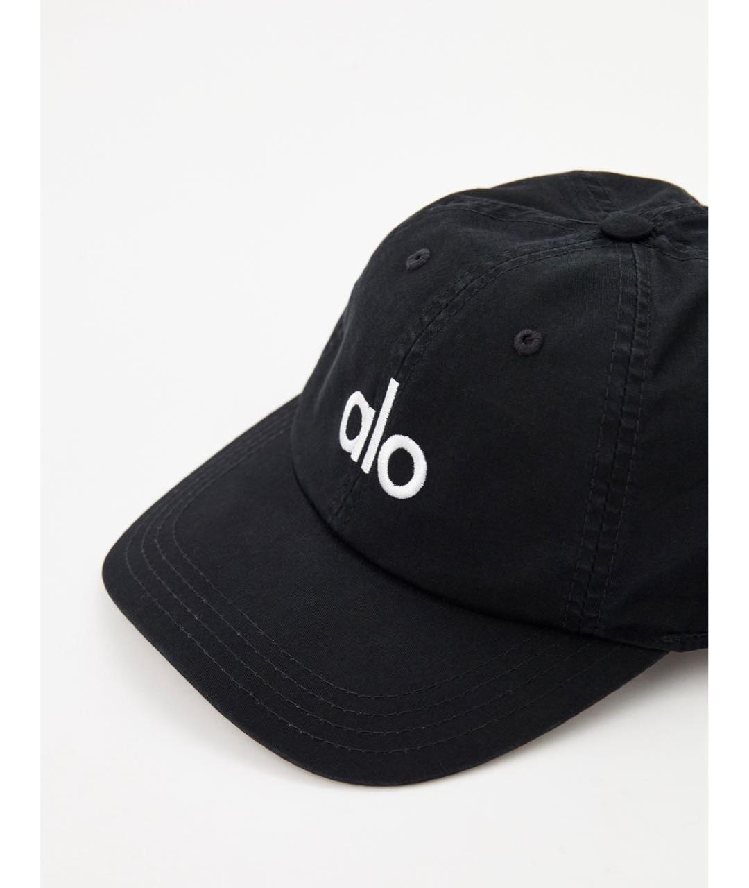 ALO YOGA Черная хлопковая кепка, фото 3